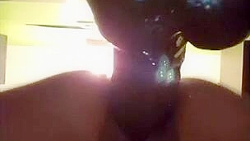 Amateur Masturbates with Big Dildo & Gaping Pussy in Homemade Video