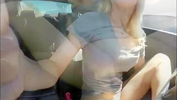 MILF Soccer Mom Public Car Orgasm with Dildo & Sex Toys