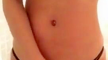Brunette Babe Perfect Tits in Homemade Masturbation Selfie