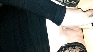 Mature Brunette MILF with BJ & Dildo Masturbation