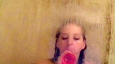 Homemade Masturbation with Sex Toys in Shower / XXX Amateur