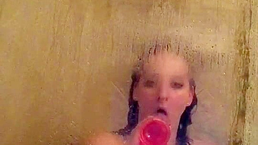 Homemade Masturbation with Sex Toys in Shower / XXX Amateur