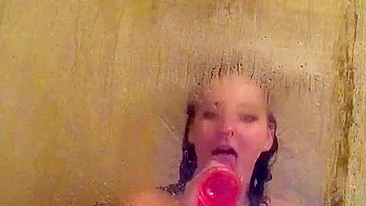 Homemade Masturbation with Sex Toys in Shower / XXX Amateur