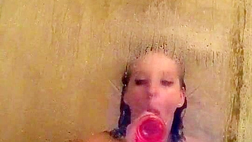 Homemade Masturbation with Sex Toys in Shower / XXX Amateur