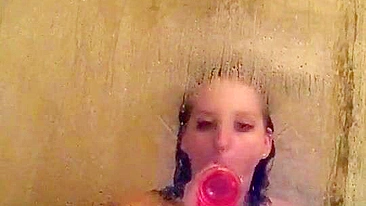 Homemade Masturbation with Sex Toys in Shower / XXX Amateur