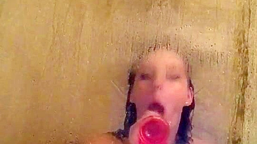 Homemade Masturbation with Sex Toys in Shower / XXX Amateur