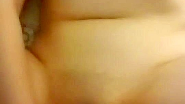 Busty Amateur Masturbates with Dildo & Moans in Homemade Selfie