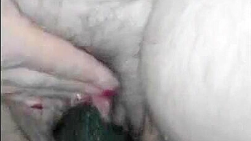 Homemade Masturbation with Hairy Pussy & Dildo / XXX Amateur BBW