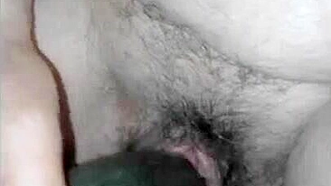 Homemade Masturbation with Hairy Pussy & Dildo / XXX Amateur BBW