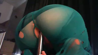 Masturbating with Ripped Stockings & Sex Toys - Amateur Porn