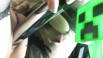 Masturbating with Sex Toys in Nylon Stockings - Amateur BBW Dildo Homemade Porn