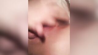 Masturbating with Big Lips & Squirting - Amateur Homemade