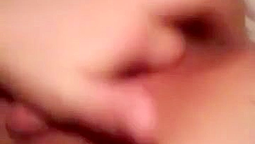 Masturbating with Big Lips & Squirting - Amateur Homemade