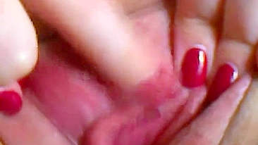 Amateur Masturbates Clitoris in Closeup, Cums with Moans & Orgasm