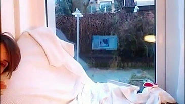 College Brunette Homemade Masturbation Caught by Neighbor with Big Boobs & Tits