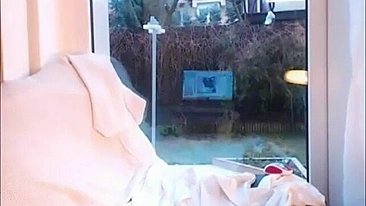 College Brunette Homemade Masturbation Caught by Neighbor with Big Boobs & Tits