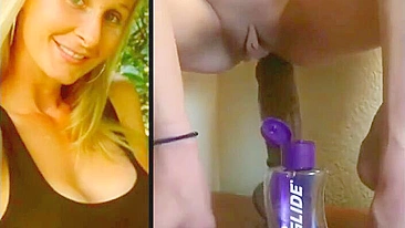 Blonde Becky Amateur Masturbation with Big Dildos & Huge Orgasms