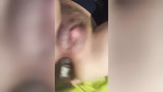 Massive Dildo Masturbation Squirts Gaping Butt Hole