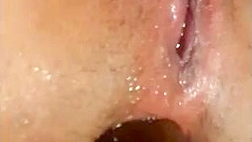 Massive Dildo Masturbation Squirts Gaping Butt Hole