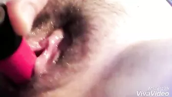 Amateur Masturbates with Dildo & Vibrator in Homemade Sex Toy Fun