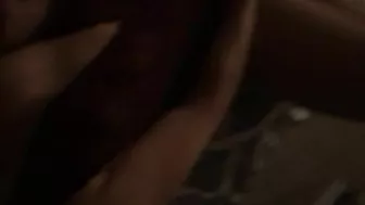 Amateur Brunette Masturbates with Dildo & Sucks Cock for Homemade BJ