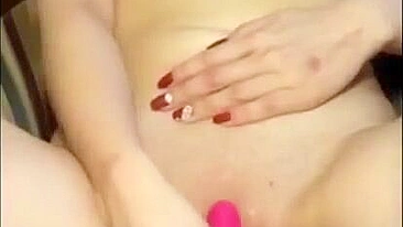 Amateur Masturbates with Big Tits & Dildos in Homemade Hot Sex Toy Video