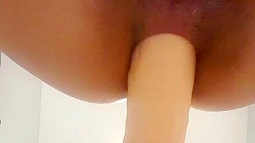 Amateur Masturbates with Huge Dildos & Anal Sex Toys