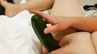 Massive Orgasms with Squirting Creampie & Dildo Masturbation