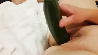 Massive Orgasms with Squirting Creampie & Dildo Masturbation