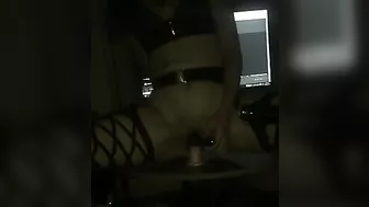 Amateur Girlfriend Masturbates with Sex Toys, Moans in Homemade Dildo Fuck