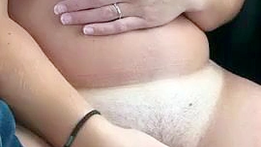 Mom Car Bate with Big Tits & Masturbation