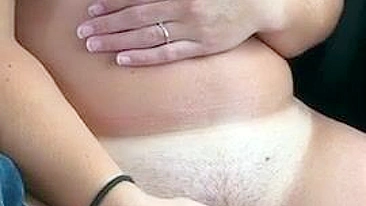 Mom Car Bate with Big Tits & Masturbation