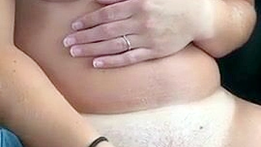 Mom Car Bate with Big Tits & Masturbation