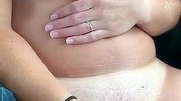 Mom Car Bate with Big Tits & Masturbation