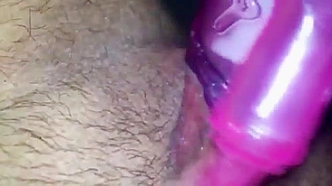 Homemade Masturbation with Hairy Amateur & Sex Toys