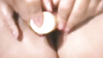 Amateur Debbie Hairy Pussy Masturbates with Dildo in Homemade Stockings