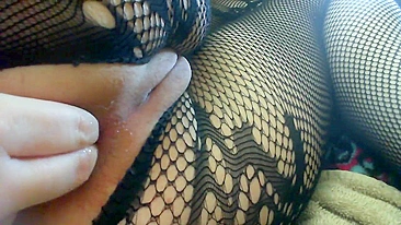 Masturbating with Fishnets & Fingering My Ass