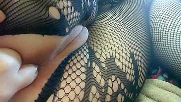 Masturbating with Fishnets & Fingering My Ass