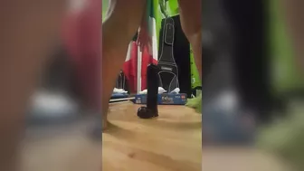 Amateur Masturbates with Huge Dildo in Homemade Orgasmic Sex Toy Video