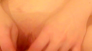 Amateur Masturbates with Dildo & Shaves Pussy for Tight Fit