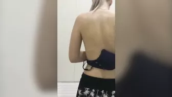 Skinny Blonde Babe Fingerings Herself in the Shower with Big Boobs & Tits