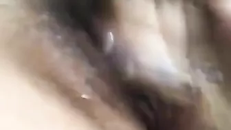 Amateur Hairy Pussy Play with Pierced Clit Orgasm