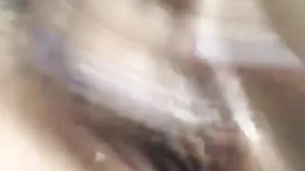 Amateur Hairy Pussy Play with Pierced Clit Orgasm