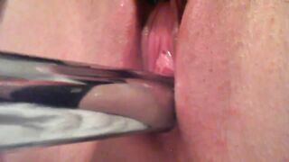 Amateur Squirts with Dildo in Homemade Masturbation Orgasm