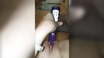 MILF Pussy Blasted by Toy in Masturbation Orgasm