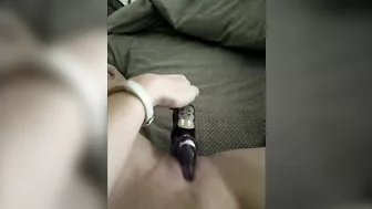 MILF Pussy Blasted by Toy in Masturbation Orgasm