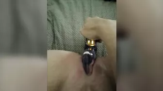 MILF Pussy Blasted by Toy in Masturbation Orgasm