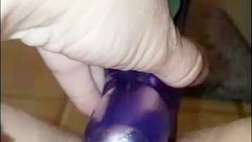 MILF Pussy Blasted by Toy in Masturbation Orgasm