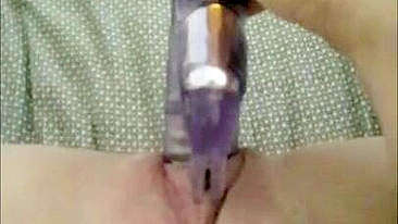 MILF Pussy Blasted by Toy in Masturbation Orgasm