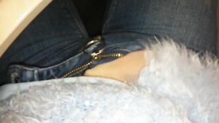 Masturbating in Jeans at Work - Amateur Finger Play